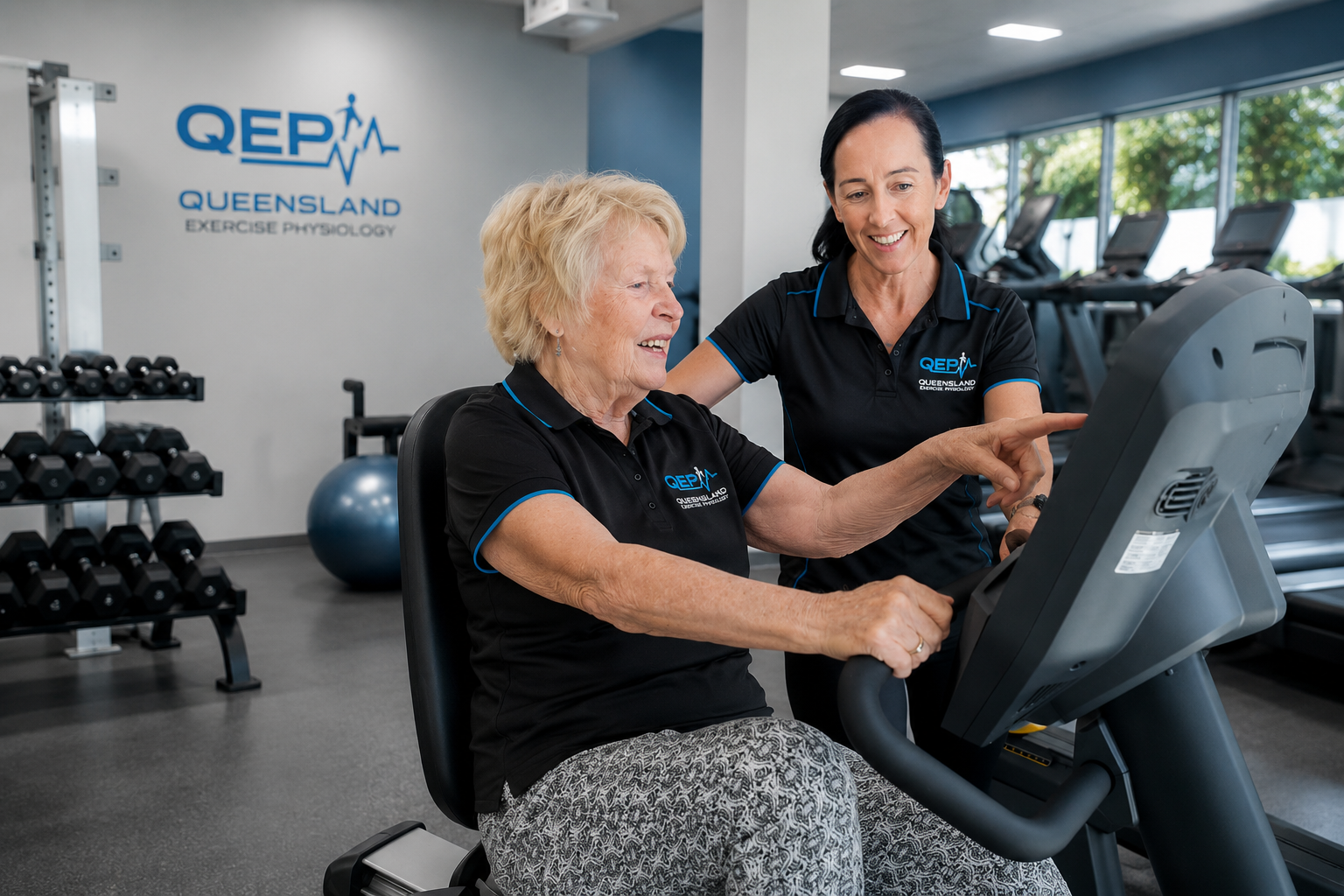 Exercise Physiologist guiding client